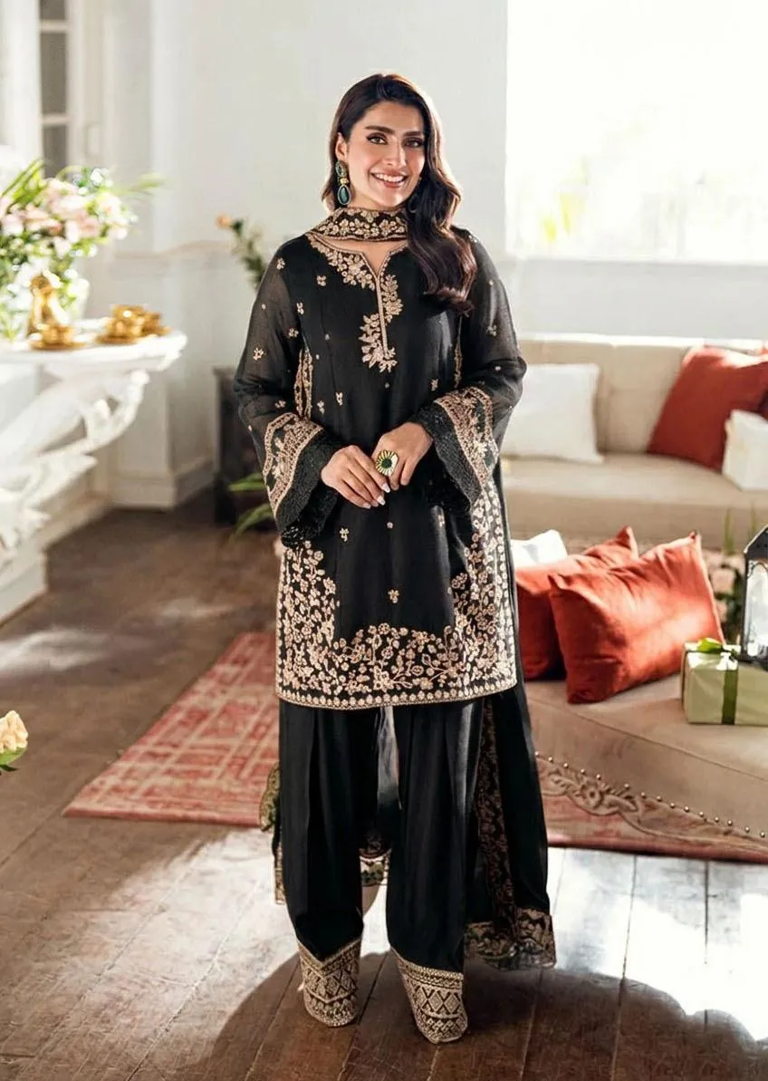 3 Pcs Women's Unstitched Plain Suit