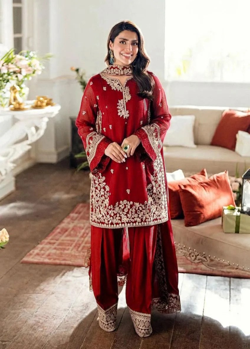 3 Pcs Women's Unstitched Plain Suit
