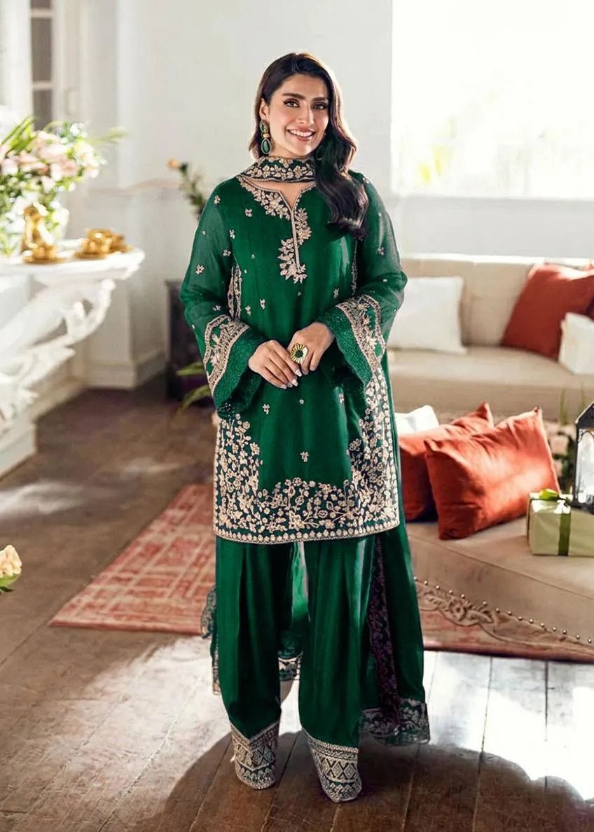 3 Pcs Women's Unstitched Plain Suit