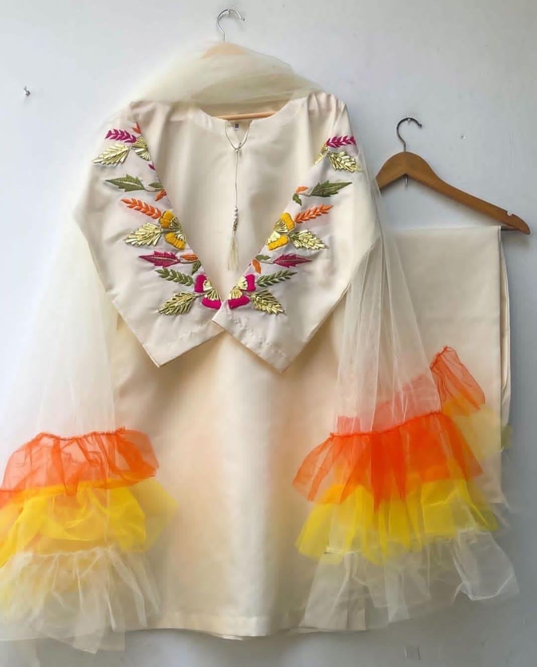 Stunning Women's Stitched Suit Set - 3 Pcs with Embroidered