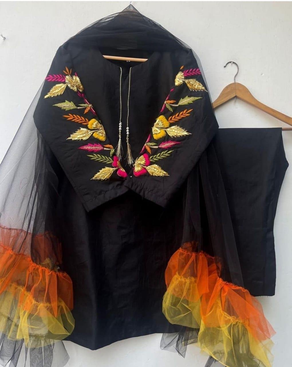 Stunning Women's Stitched Suit Set - 3 Pcs with Embroidered